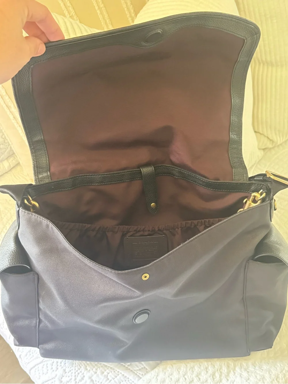 Coach Black Diaper Bag with Changing pad !
